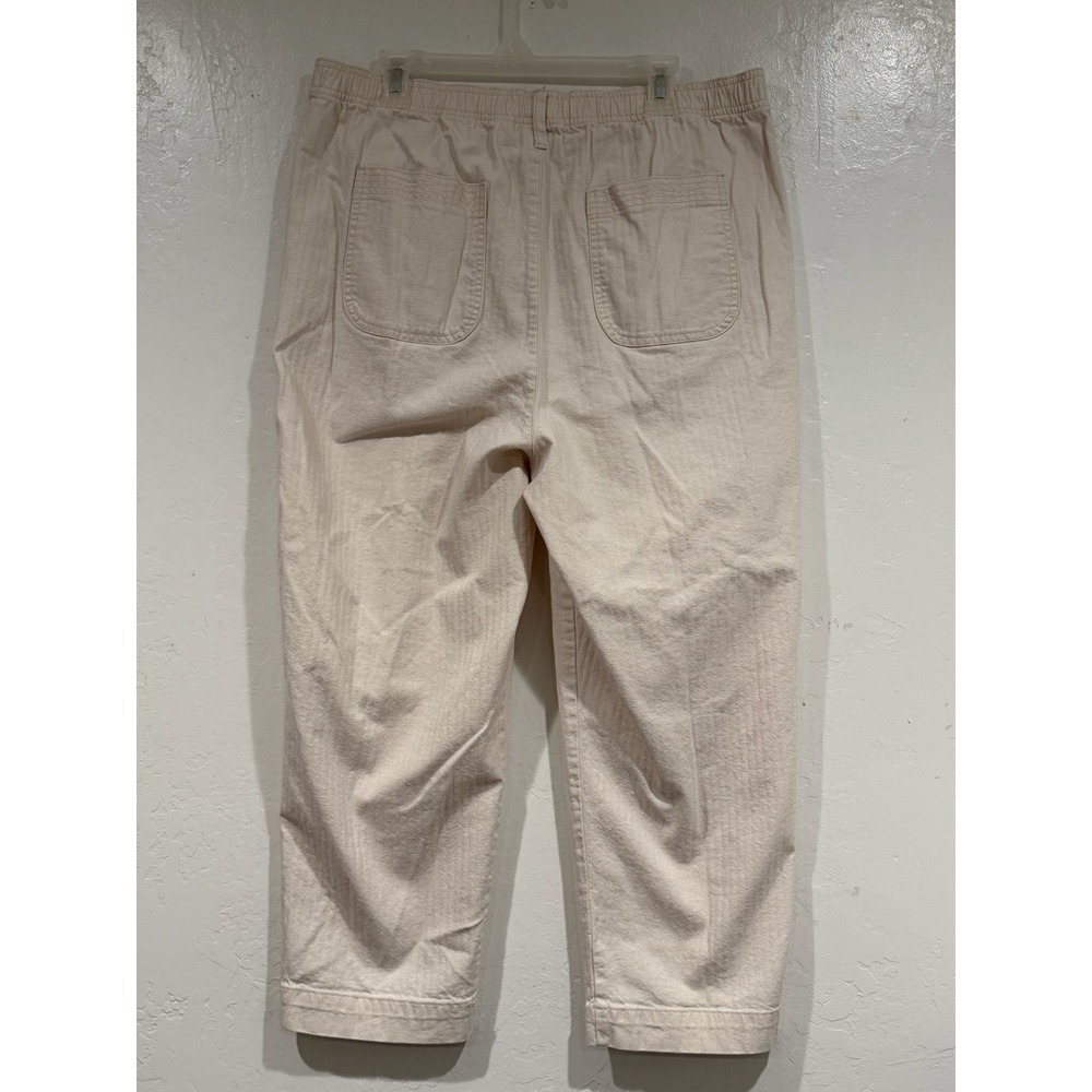 Madewell Emmett Wide-Leg Crop Pants Cream Off-White High-Rise Trousers Size XL - Picture 3 of 9